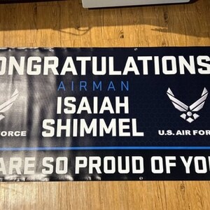 Air Force Banner Air Force Congratulations Banner BMT Graduation Banner ...