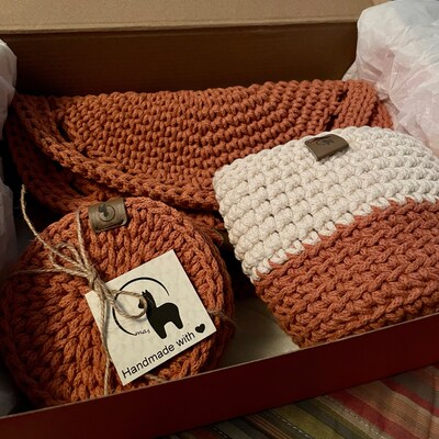 Round Coasters, Set of 4 / 6 / 8 Hand Crocheted With Cotton Cord With ...