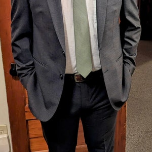 Sage Green Peonies Necktie Floral Wedding Tie for Groom - Etsy