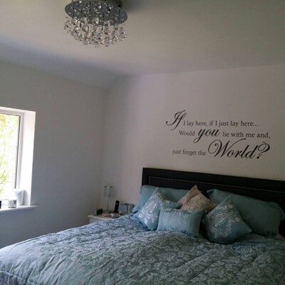 Snow Patrol If I Lay Here Lyrics Wall Sticker Contemporary Vinyl Decal
