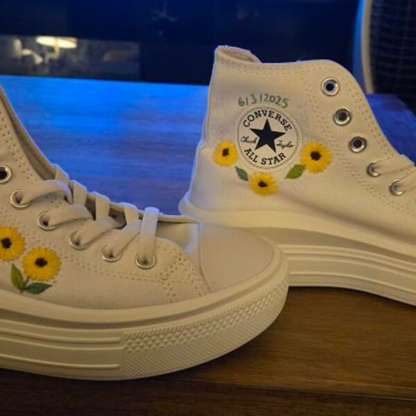 Custom Chucks Custom Embroidered Converse High Tops/ Custom Converse Chuck Taylor ...
