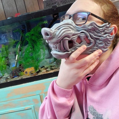 3D Printed Adult Wolf Mask - Etsy