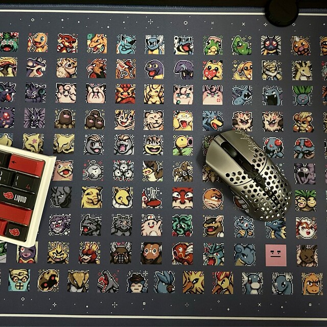 デスクマット ポケモン第1世代 ピクセルアート | 151 ポケモン