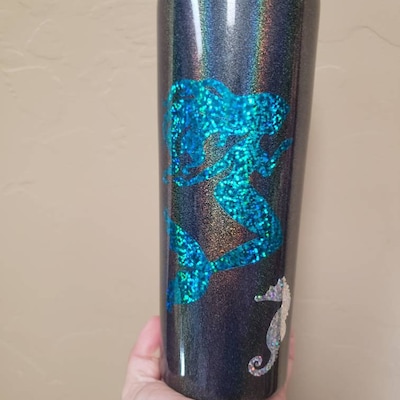 Mermaid Vinyl Decal Sticker - 6x1.75 Inch Full Color Ocean Theme For Laptop, Car, Cup