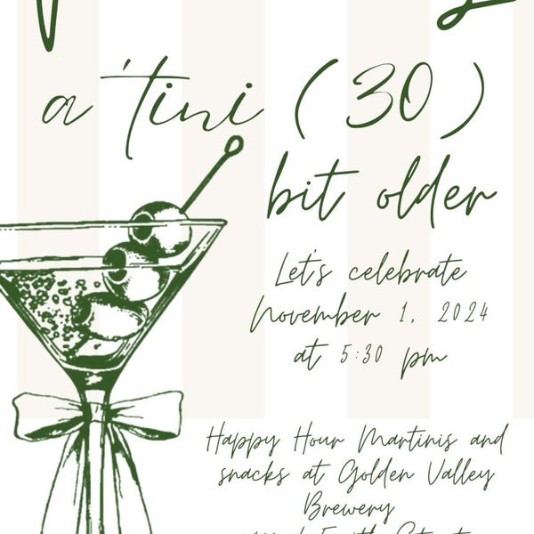 „A Tini Bit Older“ Martini-Hintergrund – Party-Dekoration Für Geburtstag, 203x150 Cm, Polyester