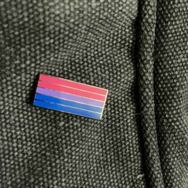 Bisexual Flag Pin — Subtle Pride Accessory Enamel Badge LGBT Queer Bi ...