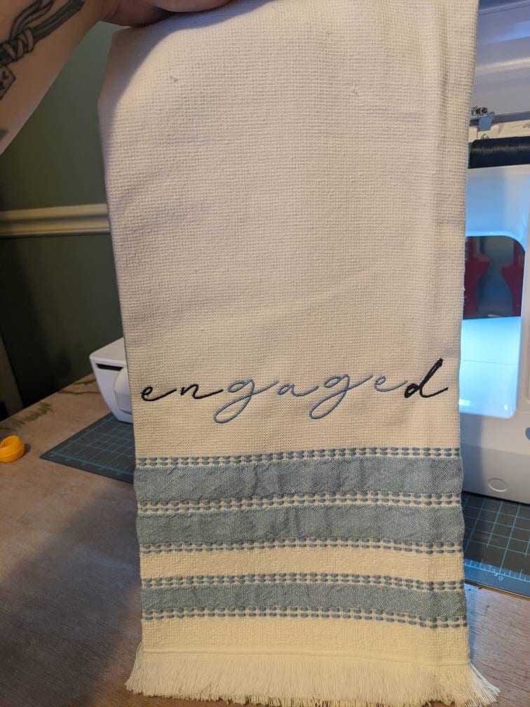 Customer photo for Anna - Embroidery font