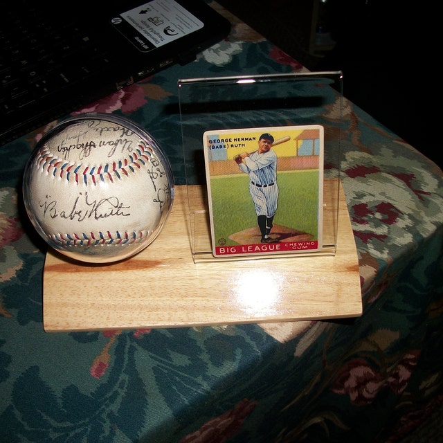 A rare baseball signed by Babe Ruth and other members of the 1927