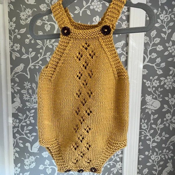 Baby Romper Knitting Pattern PDF - Lacey Romper Beginners - Instant ...