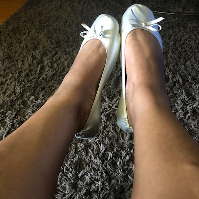 flats for bridesmaid dress