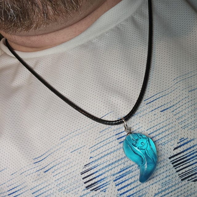 The Legend of Zelda TOTK - Secret Water Stone Necklace - Etsy