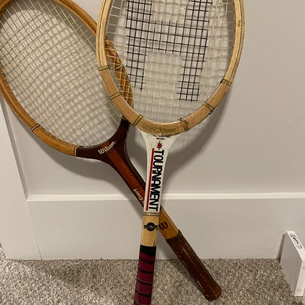 Wood Tennis Rackets Wright and Ditson Trophy Spalding Pancho Gonzales ...