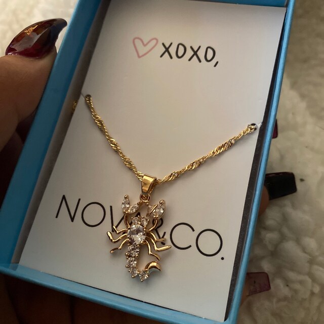 Scorpion Necklace 18k Gold Filled Zodiac Necklace Baddie Diamond