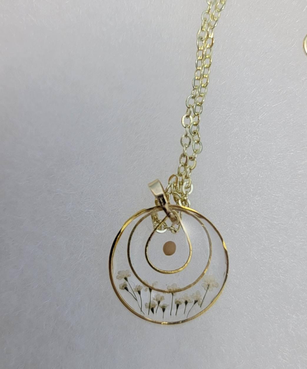 Mustard seed necklace, Mustard seed jewelry, faith necklace, inspirational gift, Christian jewelry, Matthew 17:20, real pressed flowers
