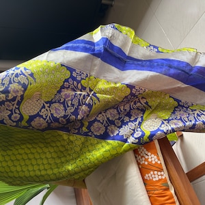 Queen Kantha Quilt Indian Handmade Throw Reversible Blanket Bedspread ...