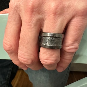 Rustic Wedding Ring Handmade Artisan Designed Oxidized Unisex Fine ...