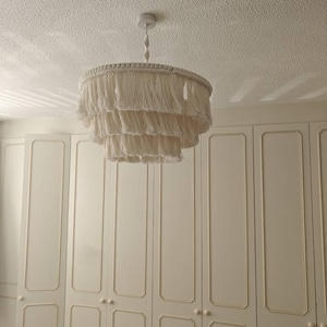 Boho light. Fringes Chandelier, Three Layers Tassel Chandel, Colourful Chandelier, Bohemian Lamp Shade, Bohemian Decor, Tassel Chandelier