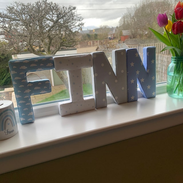 Fabric letters bunting wall hangings for the by LaurasLoveLetters