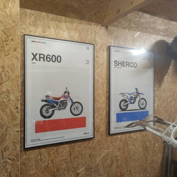 Honda XR 600 1988 Vintage Poster, Retro Motorcycle Wall Art - Etsy