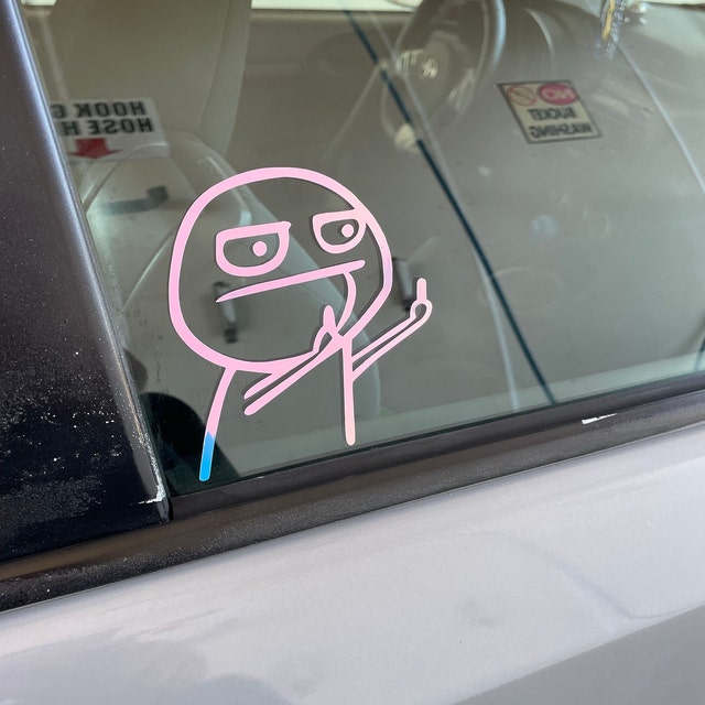 Middle finger meme stickman Sticker by Adam25GC