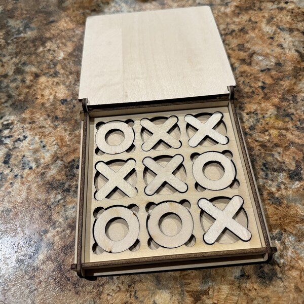 Laser Cut Tic Tac Toe Wooden Game Svg Files, Vector Files for Wood ...