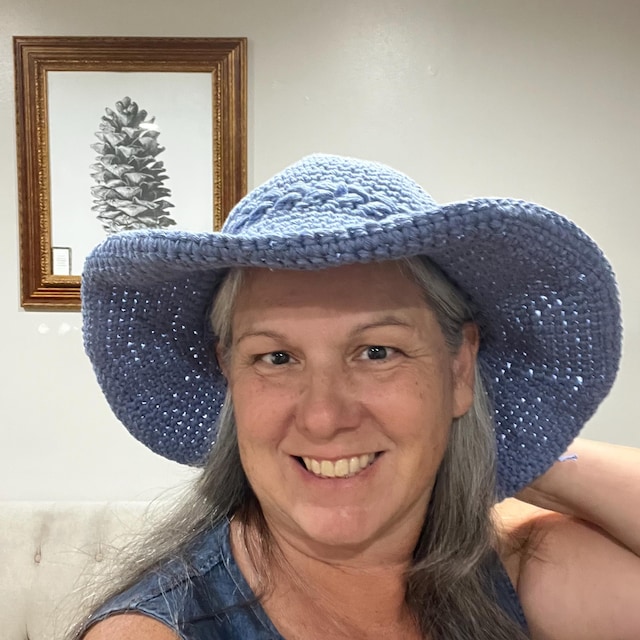A customer's finished Wheatfield Sun Hat Crochet Pattern