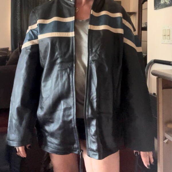Women Oversize Bomber Lambskin Soft Real Leather Jacket main image 1