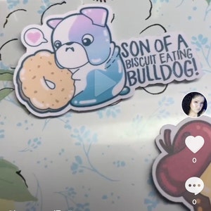 Son Of A Biscuit Eating Bulldog Vinyl Sticker Funny Kawaii Etsy