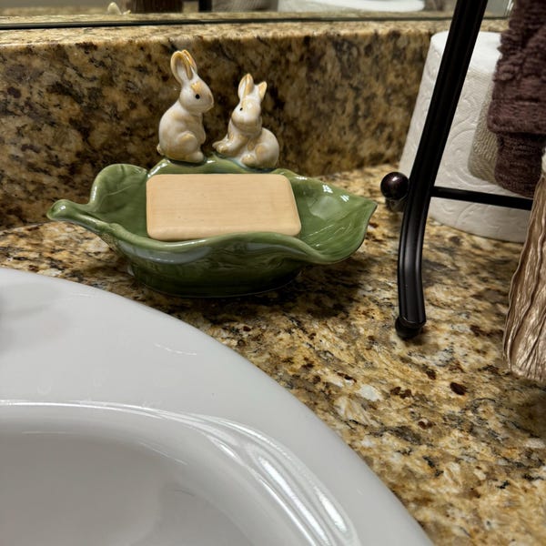 Ceramic Flower Bathroom Organiser Cute Toothbrush Makeup Pen Holder ...