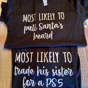 Christmas Shirt Family Christmas Shirt Most Likely to Shirt - Etsy