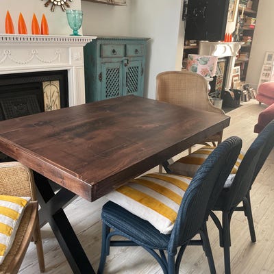Rustic Extendable Dining Table Kitchen Industrial Rustic Wood SQUARE ...