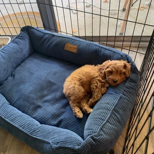 Cama para perros S-XXL grande, pana, suave, marrón, regalo
