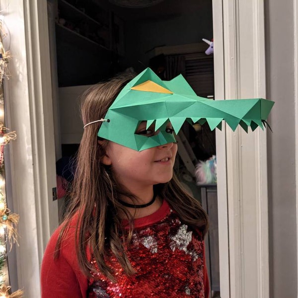 Kids Mask, Crocodile Mask, Alligator Mask, Halloween Costume Kid ...