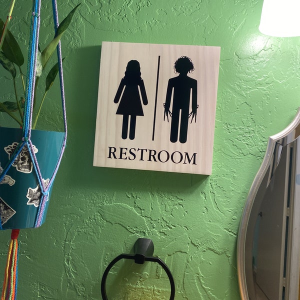 Creature and Kay Restroom Sign. Creature Sign. Bathroom Sign. Restroom ...
