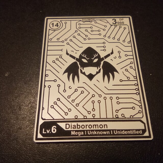 Digimon TCG Diaboromon Acrylic Token - Standard Card Sleeve Sized