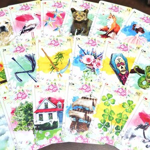 Printable Lenormand Cards With Meanings in English Digital - Etsy