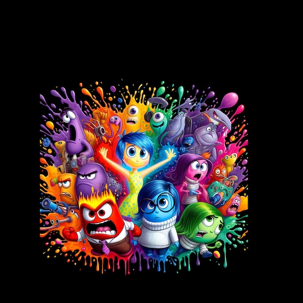 5 PNG Inside Out 2 Splash and Watercolor Transparent PNG File for ...