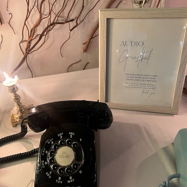 Audio Guestbook Sign, Modern Minimalist Wedding Sign, Phone Message ...