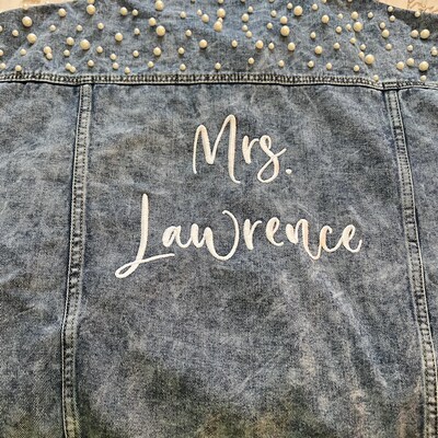 Embroidered Bride Denim Jacket, Bride Jean Jacket, Future Mrs Jacket ...