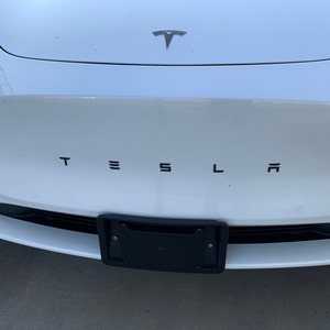 No-hole Tesla Model 3 or Model Y Front License Plate Installation