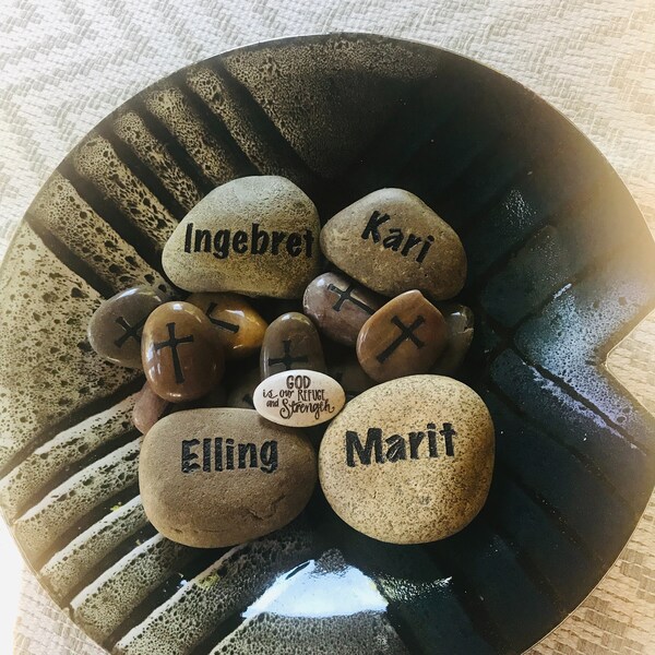 Engraved Name Rock | Personalized Engraved Rock | Child's Palm Size ...