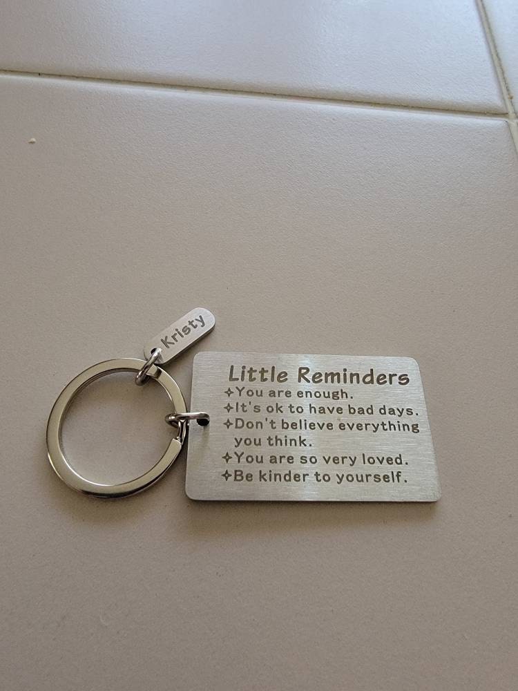 Little Reminders Keychain, Mental Health Gift, You are enough, Inspirational Gift for Daughter Son, Reminder Gift For Friend, Self Love Gift