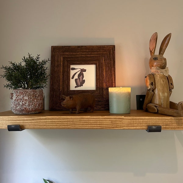 Black Shelf With Black Brackets Black Kitchen Shelves Etsy UK