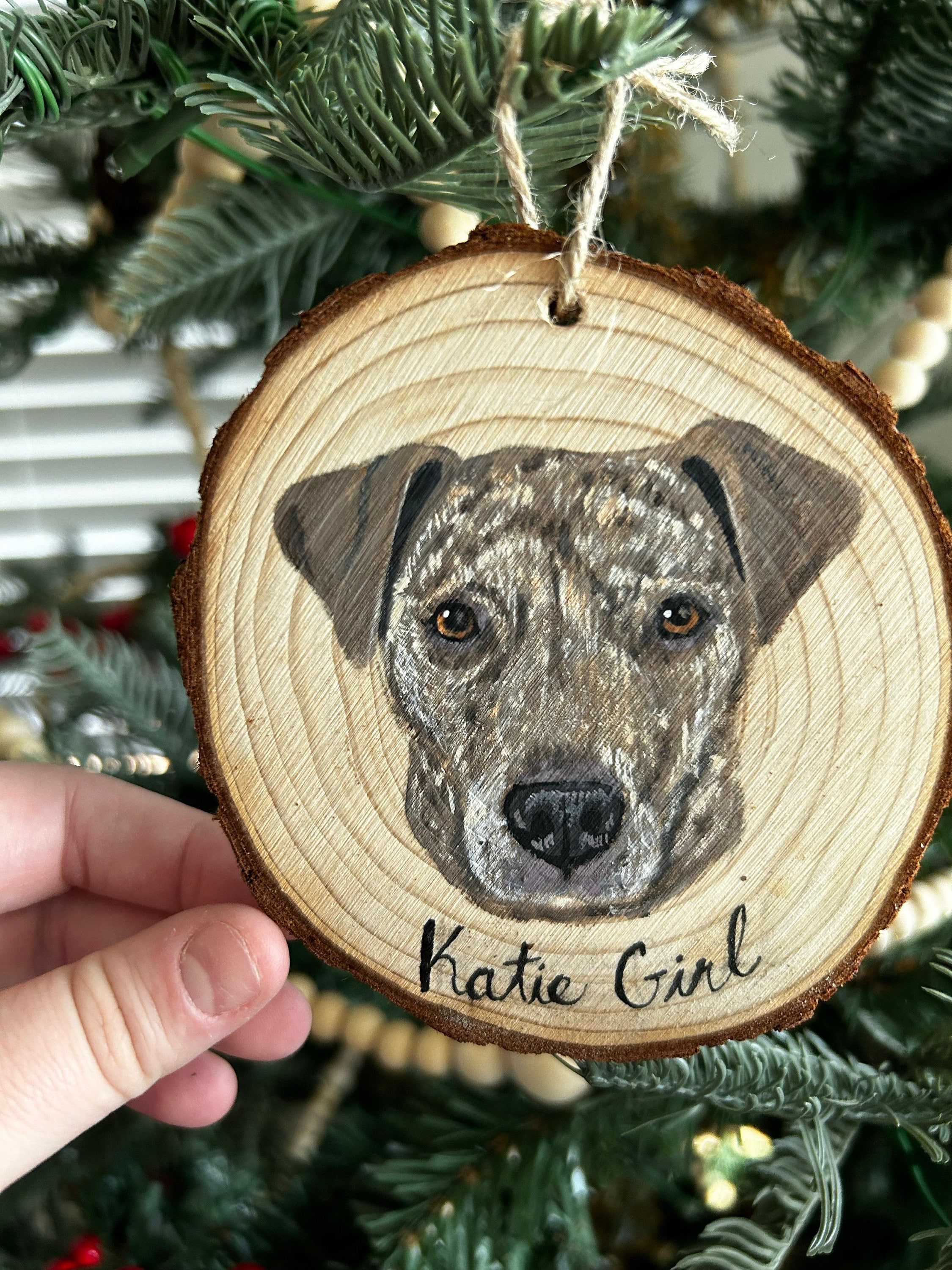 Custom Pet Portrait Ornaments, hand painted pet ornament, personalized pet memorial, pet lovers gift, custom dog portrait