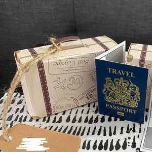 Fun Unboxing: DIY Surprise Mini Suitcase Box With Scratch & Reveal Gold Foil Passport