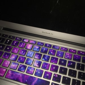 Lavender Nebula Stellar Ring MacBook Keyboard Decal Stickers - Etsy