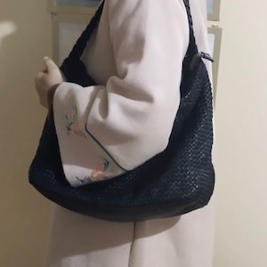 New MENOTTI Firenze Soft Woven Weave Leather Basket Handbag, Shoulder Bag