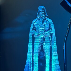 Darth Vader Hologram LED Star Wars Desk Lamp with Remote