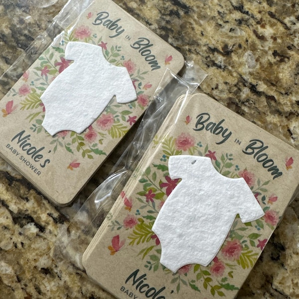 Baby Shower Favors Baby in Bloom for Guests in Bulk Wildflower Seed ...