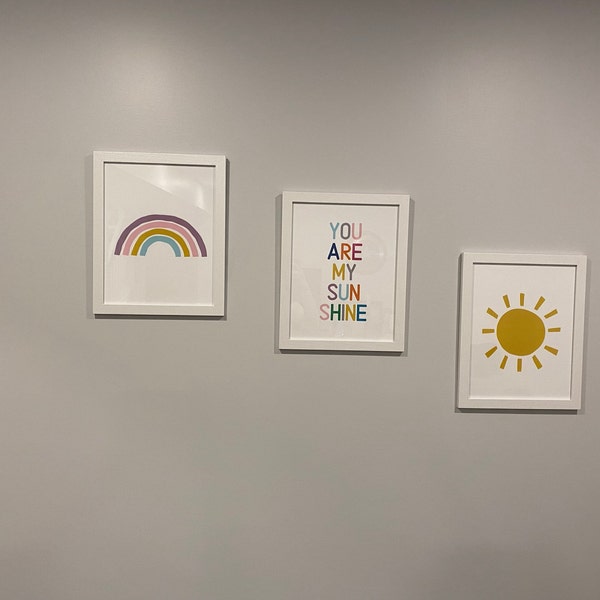 Playroom Wall Art Set of 3, Nursery Posters, Toddler Wall Art, You Are ...
